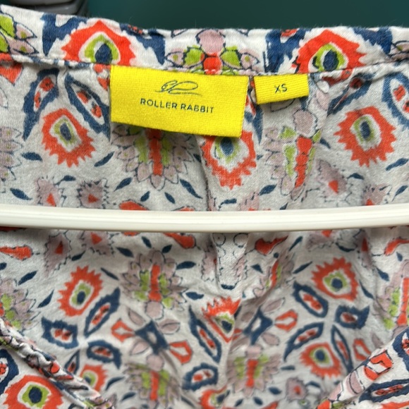 Roller Rabbit boho peasant blouse xs - Picture 2 of 5